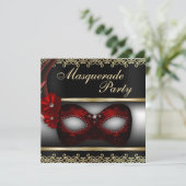 Masquerade Party Kaart (Staand voorkant)