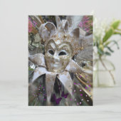 Masquerade Party Kaart (Staand voorkant)