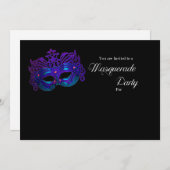 Masquerade Party Kaart (Voorkant / Achterkant)