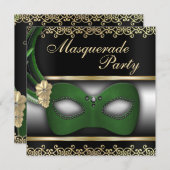 Masquerade Party Kaart (Voorkant / Achterkant)
