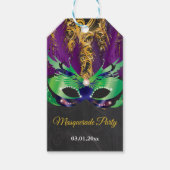 Masquerade Party Magical Night Green Paars Gold Cadeaulabel (Voorkant)