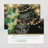 Masquerade Party RSVP Insérer des cartes (Devant / Derrière)