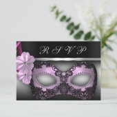 Masquerade Party RSVP nodigt uit (Staand voorkant)