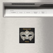 Masquerade Party Save the Date Magnet Magneet (Insitu (Vaatwasser))