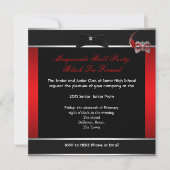 Masquerade Prom High School Dance Red Black Kaart (Voorkant)