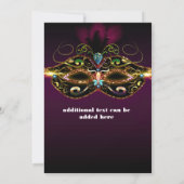 MASQUERADE Purple Colorful Mask Party Invitations (Dos)