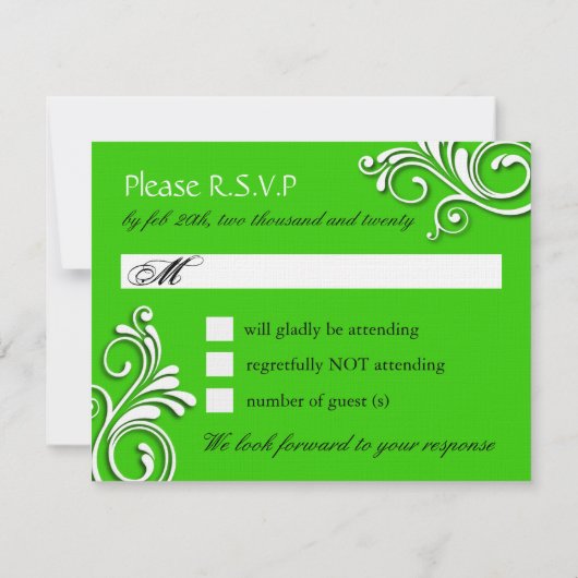 Masquerade Reply Cards RSVP Kaartje (Achterkant)