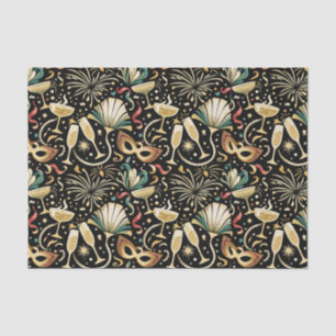 Masquerade Roaring Twenties Nieuwjaars Patroon Tissuepapier