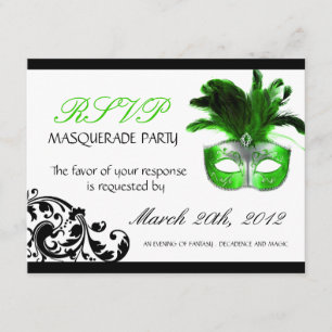 Masquerade RSVP-kaarten RSVP Kaartje