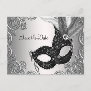 Masquerade Save the Date Aankondigingskaart