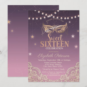Masquerade,Snoeren,Lace Sweet 16 Kaart