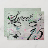 Masquerade Sweet 15 Invitations (Devant / Derrière)