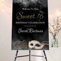 Masquerade Sweet 16 Affiches de bienvenue