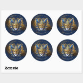 Masquerade Sweet 16 Blauw Goud V2 ID1032 Ronde Sticker (Vel)