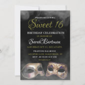 Masquerade Sweet 16 Uitnodigingen (Voorkant)