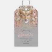 Masquerade Sweet Sixteen Roze Goud V2 ID1032 Cadeaulabel (Voorkant)