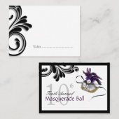 Masquerade Table Seating Cards Plaatskaartje (Voorkant / Achterkant)
