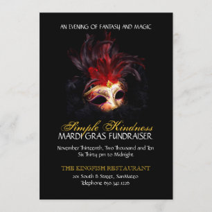 Masquerade-uitnodiging - Aangepast Kaart