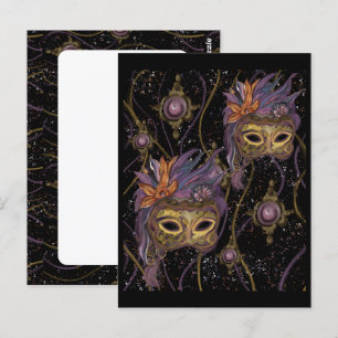 MASQUERADE VENETIE KUNST BRIEFKAART