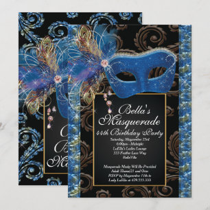 Masquerade Verjaardag Evenement Feest Uitnodiginge Kaart