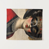 Masquerade Vrouw Wandkleed (Voorkant (horizontaal))