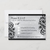 Masquerade Wedding RSVP-kaarten RSVP Kaartje (Achterkant)