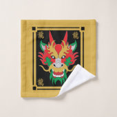Masques de dragon chinois Art asiatique (Gant de toilette)