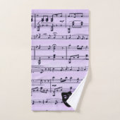 Masques de musique et de théâtre violets (Serviette à main)