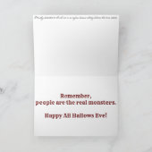 "Masques d'Halloween" Carte d'Halloween (Intérieur)