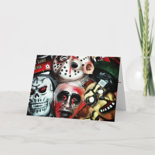 "Masques d'Halloween" Carte d'Halloween (Devant)