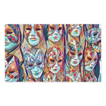 Masques italiens Stickers Venise