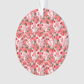 Masques Kitsune et camélia fleurie sur rose (devant)