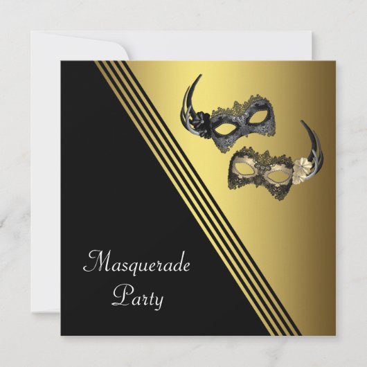 Masques Mardi Gras Masquade Party Invitations Masq (Devant)