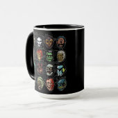 Masques Monster Retro Horror Mug - Halloween (coul (Devant gauche)