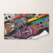 Masques tribaux africains colorés (Serviette à main)