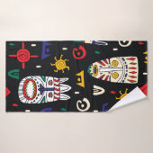 Masques tribaux africains motifs sans couture (Serviette de bain)