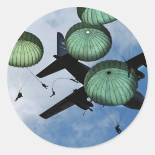 Mass Jump Mission, Parachutes, VS Army Ronde Sticker