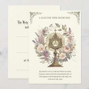 Massa aanbieden Florale goddelijke lof Eucharistie Kaart