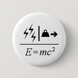 Massa-energie-equivalent Ronde Button 5,7 Cm
