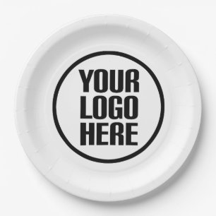 massa Promotioneel uw logo hier feestartikelen Papieren Bordje