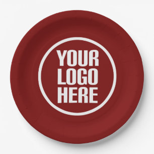 massa Promotionele logo hier feestartikelen Papieren Bordje