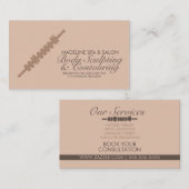 Massa van de minimalistische lichtoverspoeling visitekaartje (Voorkant / Achterkant)