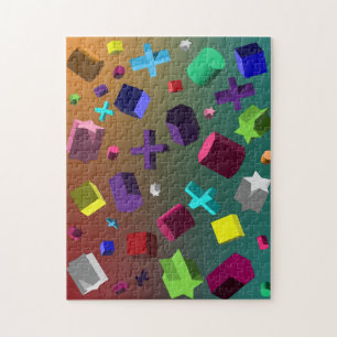 Massa van vormen in 3D  Legpuzzel
