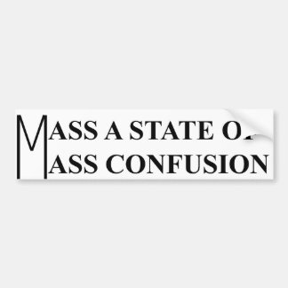 Massa Verwarring Bumpersticker