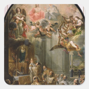 Massa voor de Orde van Trinitariërs, 1666 Vierkante Sticker