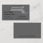 Massachusettes Carte de visite d'Etat look pierre (Devant / Derrière)