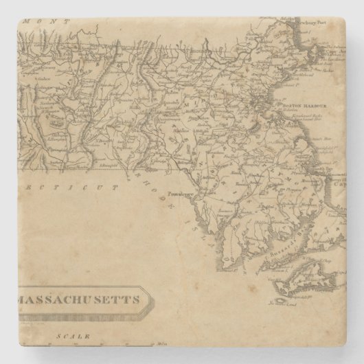 Massachusetts 5 stenen onderzetter (Voorkant)