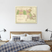 Massachusetts 8 canvas afdruk (Insitu (Slaapkamer))