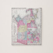 Massachusetts and Rhode Island Map (1855) Legpuzzel (Verticaal)