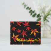 Massachusetts Autumn Leaves Briefkaart (Staand voorkant)